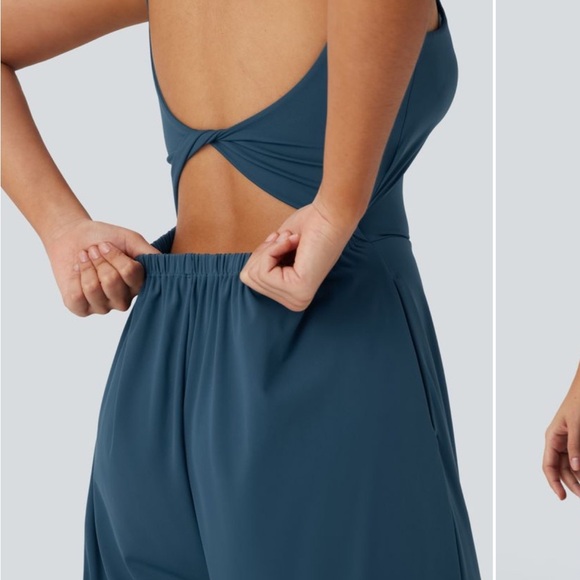 NWT Halara SoftlyZero Airy Double Straps Cool Touch Jumpsuit-Easy Peezy Edition - Picture 4 of 13